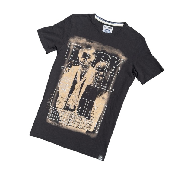 UMM Underground Music Movement Black Graphic Rock + Roll Cotton T-shirt Small - Picture 10 of 11